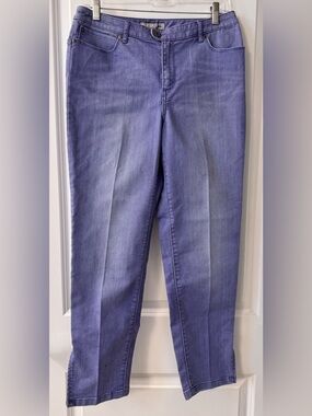 #715 - Chico’s So Slimming Platinum Ultimate Fit Slim Leg Denim Jeans Lavender
